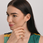 Серебряный гарнитур с золотыми пластинами