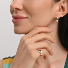 Серебряный гарнитур с золотыми пластинами