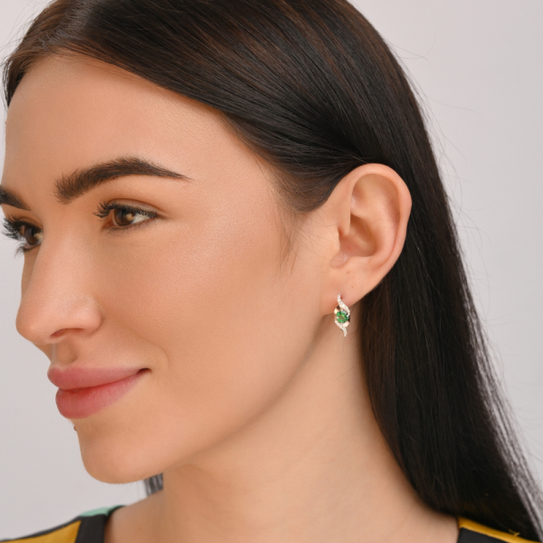 Серебряные серьги с золотыми накладками