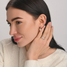 Серебряный гарнитур с золотыми вставками