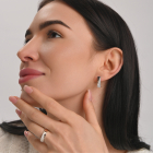 Серебряный гарнитур с золотыми вставками