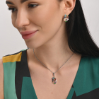 Серебряные серьги с золотыми накладками