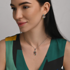 Серебряные серьги с золотыми накладками