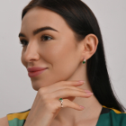 Срібний комплект з золотими вставками