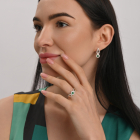 Серебряный набор с золотыми пластинами