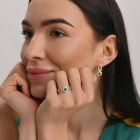 Серебряный набор с золотыми пластинами