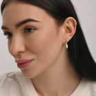 Серебряные серьги с золотом