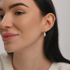 Серебряные серьги с золотом