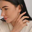 Срібні сережки з золотими пластинами