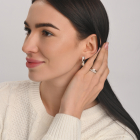 Серебряный комплект с золотыми пластинами