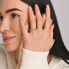 Серебряный комплект с золотыми пластинами