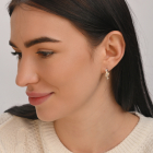 Срібний набір з золотими пластинами