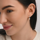 Серебряные серьги с золотыми пластинами