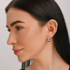 Серебряный набор с золотыми вставками