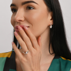 Срібний набір з золотими пластинами