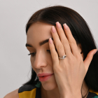 Срібний набір з золотими пластинами