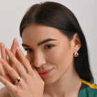 Серебряный гарнитур с золотыми накладками