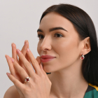 Серебряный гарнитур с золотыми накладками