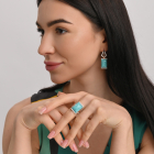 Серебряное кольцо с кабашоном