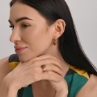 Срібні сережки з золотими накладками