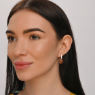 Срібні сережки з золотими накладками