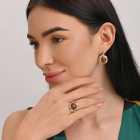 Срібна каблучка з золотом