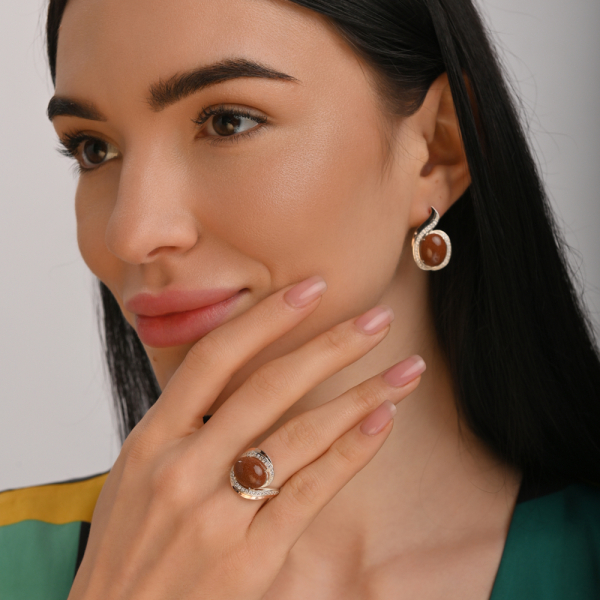 Срібна каблучка з золотом