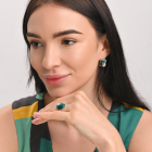 Серебряный гарнитур с золотыми накладками