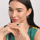 Серебряный гарнитур с золотыми накладками