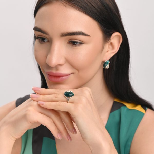 Серебряный гарнитур с золотыми накладками