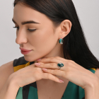 Серьги из серебра с золотом