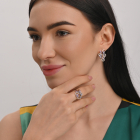 Срібна каблучка з золотими вставками