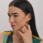 Серебряные серьги с золотыми пластинами