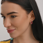 Серебряные серьги с золотыми пластинами