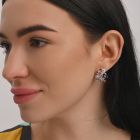 Серебряные серьги с золотыми накладками