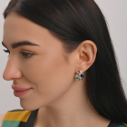 Серебряные серьги с золотыми накладками