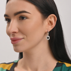 Серебряный набор с золотыми пластинами