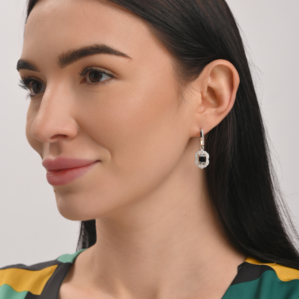 Серебряный набор с золотыми пластинами