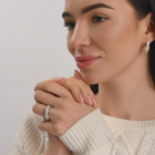 Серебряный набор с золотыми пластинами