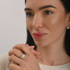 Серебряный набор с золотыми пластинами