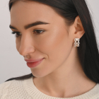 Серебряный набор с золотыми пластинами