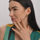 Серебряный набор с золотыми пластинами