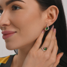 Серебряный набор с золотыми пластинами