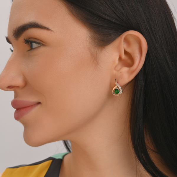 Серебряный набор с золотыми пластинами