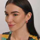 Серебряный набор с золотыми пластинами