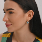 Серебряный набор с золотыми пластинами