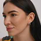 Серебряный набор с золотыми пластинами