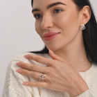 Серебряный набор с золотыми пластинами