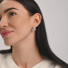 Серебряный набор с золотыми пластинами