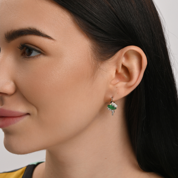 Срібний набір з золотими пластинами